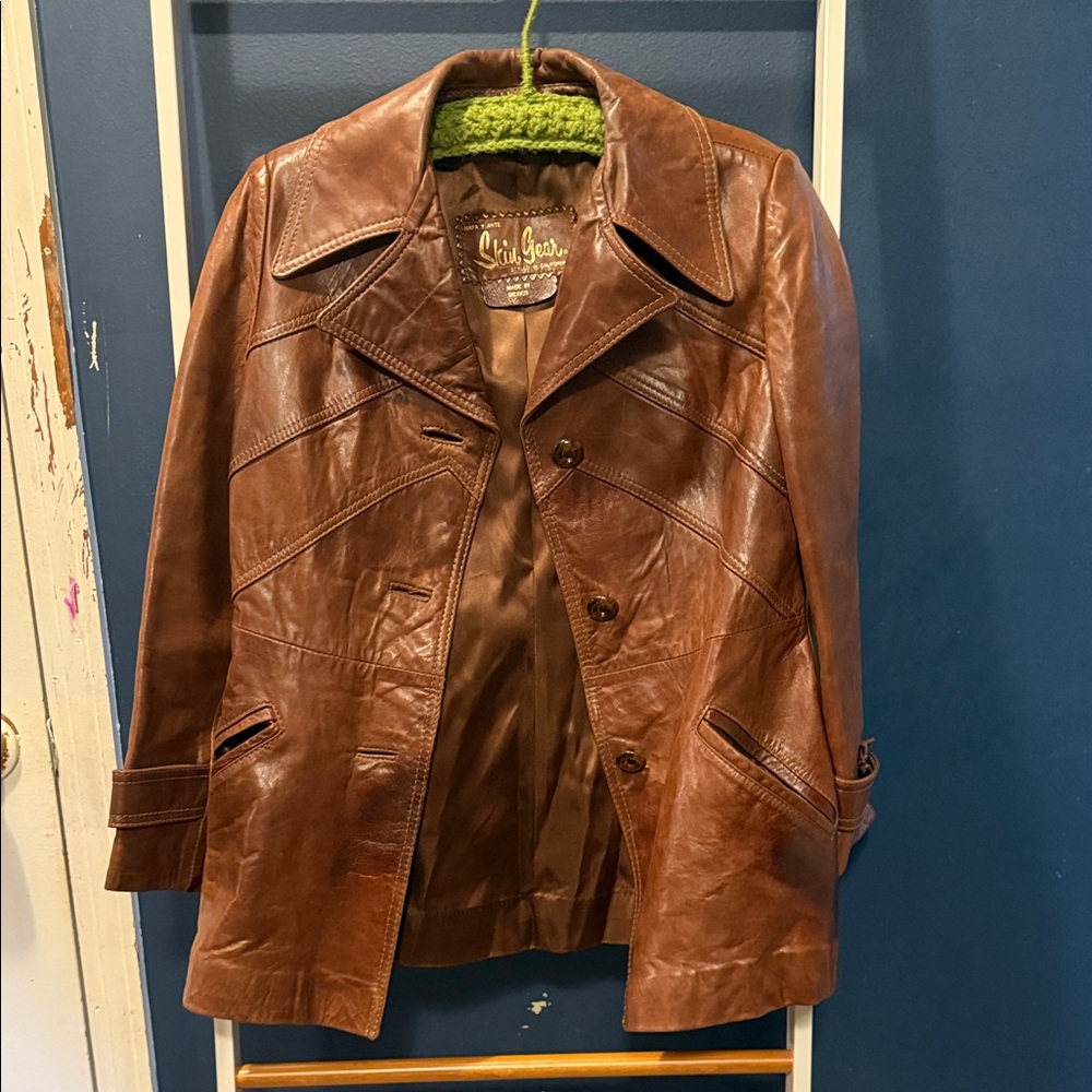 Vintage Brown Leather Jacket